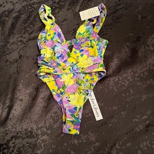 For Love and Lemons floral One Piece Swimsuit